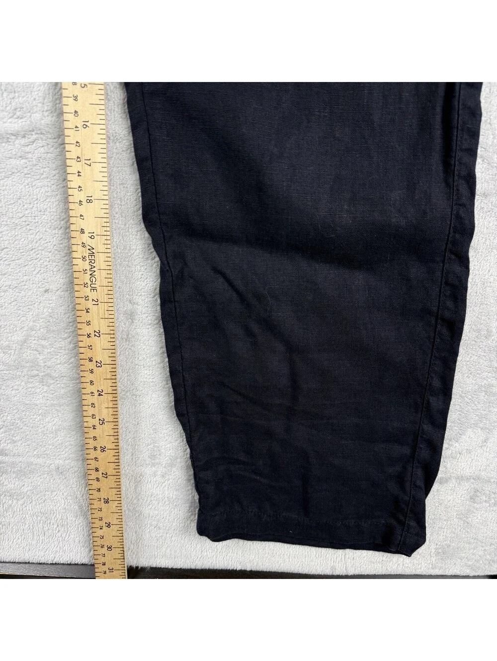 Black Brown 1826 100% Linen Drawstring Pants Men's 38x30 Casual Beach Old Money